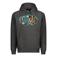 Charcoal Heather love western Premium Hoodie - AdoDesignShop