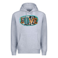 Heather Grey love western Premium Hoodie - AdoDesignShop