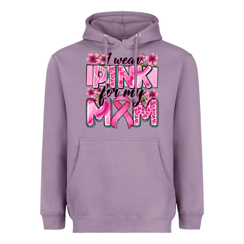 I Wear Pink For My Mom Heavyweight Hoodie by Zillion Design Studio | Teevron