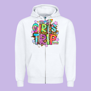 Girls Trip 2023 Zipper Hoodie Designed By Ranaportraitstore
