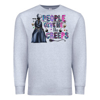 Heather Grey people give me the creeps Premium Sweatshirt - CowhideDigitalArt