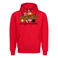 Red diamonds are a girls best friends Zipper Hoodie - RanaPortraitStore