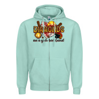 Seafoam diamonds are a girls best friends Zipper Hoodie - RanaPortraitStore
