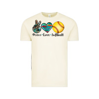 Peace Love Softball Vintage Tee | Teevron