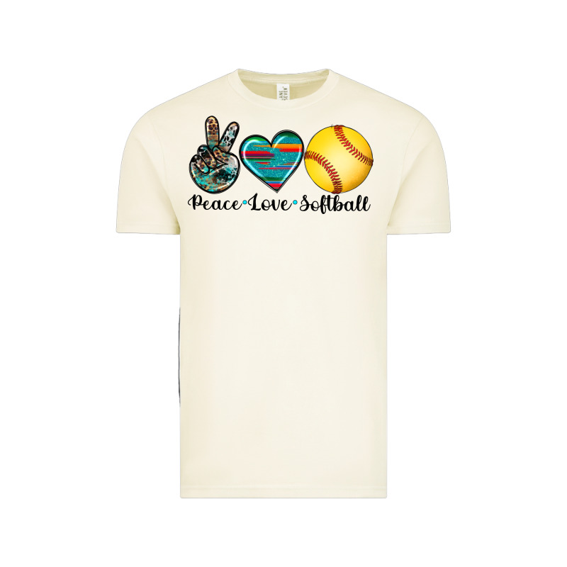 Peace Love Softball Vintage Tee by Artiststas | Teevron