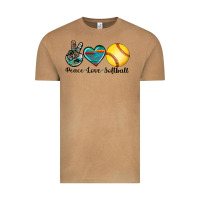 Vintage Camel peace love softball Vintage Tee - Artiststas