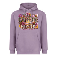 Lavender i run on caffeine and kisses Heavyweight Hoodie - Zillion Design Studio