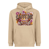 Mushroom i run on caffeine and kisses Heavyweight Hoodie - Zillion Design Studio