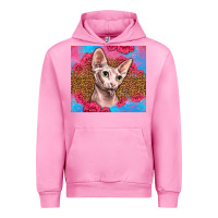 Fuchsia Pink Western Sphynx Cat Urban Hoodie - LillyAllenDesigns