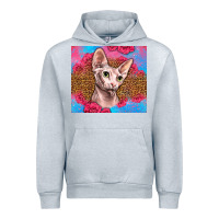 Heather Grey Western Sphynx Cat Urban Hoodie - LillyAllenDesigns