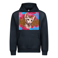 Navy Western Sphynx Cat Urban Hoodie - LillyAllenDesigns