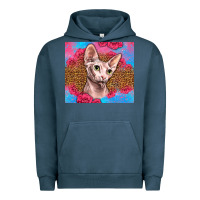Pigment Midnight Navy Western Sphynx Cat Urban Hoodie - LillyAllenDesigns