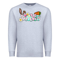 Heather Grey Love Easter bunny Easter Day Premium Sweatshirt - CowGirlArtShop