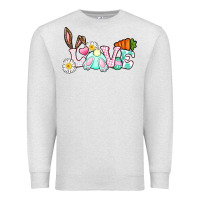 Oatmeal Heather Love Easter bunny Easter Day Premium Sweatshirt - CowGirlArtShop