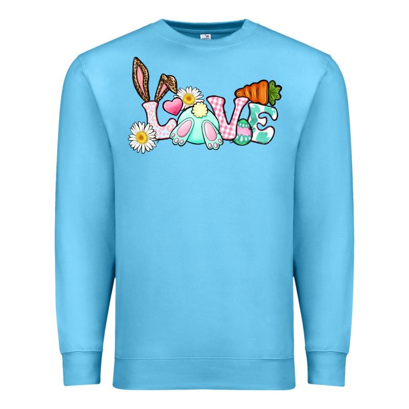 Love Easter Bunny Easter Day Premium Sweatshirt by CowGirlArtShop | Teevron