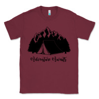 Burgundy Adventure Camping Classic Tee - Unal Design