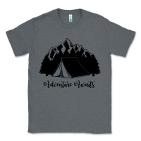 Charcoal Heather Adventure Camping Classic Tee - Unal Design