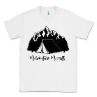White Adventure Camping Classic Tee - Unal Design