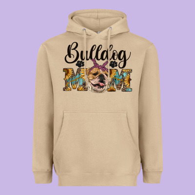 Western Bulldog Mom Heavyweight Hoodie Designed By Ranaportraitstore