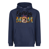 Navy western bulldog mom Heavyweight Hoodie - RanaPortraitStore
