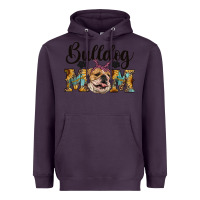 Plum western bulldog mom Heavyweight Hoodie - RanaPortraitStore