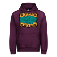 Mauve Wine sunflower background Urban Hoodie - BarkalooDesign