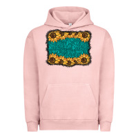 Pigment Salmon sunflower background Urban Hoodie - BarkalooDesign