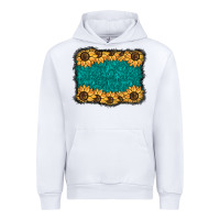White sunflower background Urban Hoodie - BarkalooDesign
