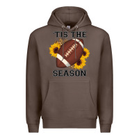 Coffee tis the season football sunflower Premium Hoodie - AdoDesignShop