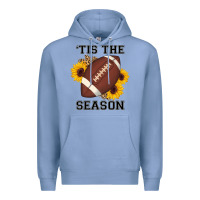 Colony Blue tis the season football sunflower Premium Hoodie - AdoDesignShop