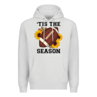 Dove Grey tis the season football sunflower Premium Hoodie - AdoDesignShop