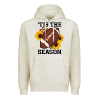 Oatmeal Heather tis the season football sunflower Premium Hoodie - AdoDesignShop