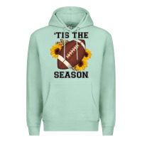 Seafoam tis the season football sunflower Premium Hoodie - AdoDesignShop