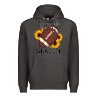 Smoke tis the season football sunflower Premium Hoodie - AdoDesignShop