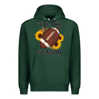 Sports Green tis the season football sunflower Premium Hoodie - AdoDesignShop