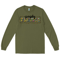 Army Green simply blessed Long Sleeve Tee - BarkalooDesign