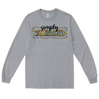 Heather Grey simply blessed Long Sleeve Tee - BarkalooDesign