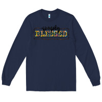 Navy simply blessed Long Sleeve Tee - BarkalooDesign