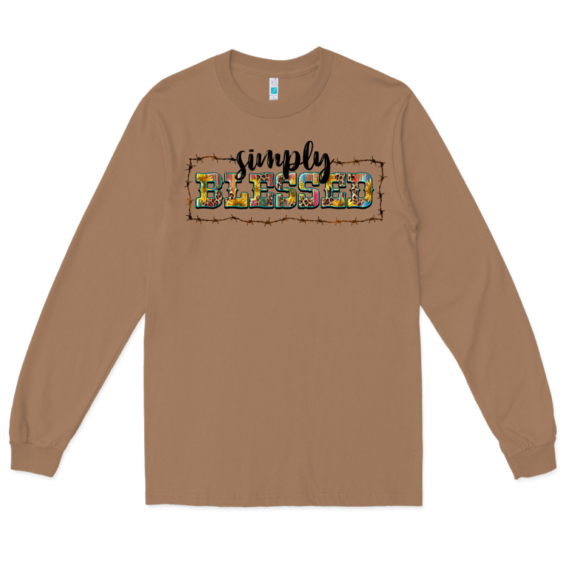 Simply Blessed Long Sleeve Tee by BarkalooDesign | Teevron