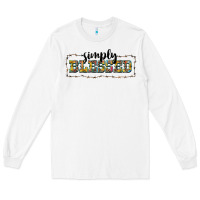 White simply blessed Long Sleeve Tee - BarkalooDesign