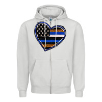 Dove Grey police heart Zipper Hoodie - RanaPortraitStore