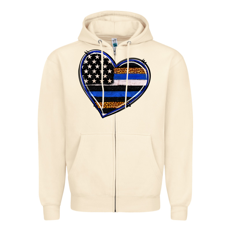 Police Heart Zipper Hoodie by RanaPortraitStore | Teevron