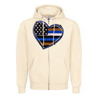 Sandshell police heart Zipper Hoodie - RanaPortraitStore