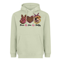 Matcha peace love bulldog Heavyweight Hoodie - RanaPortraitStore