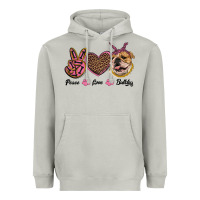 Moon Dust peace love bulldog Heavyweight Hoodie - RanaPortraitStore