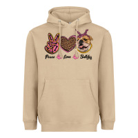 Mushroom peace love bulldog Heavyweight Hoodie - RanaPortraitStore