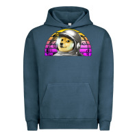 Pigment Midnight Navy dogecoin to the mars Urban Hoodie - Jasminsmagicworld