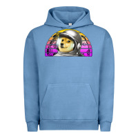 Pigment Pebble Blue dogecoin to the mars Urban Hoodie - Jasminsmagicworld