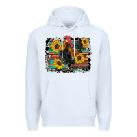 White western rooster coop animals sunflowers cowhide serape wooden Premium Hoodie - Artiststas