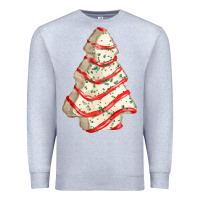 Heather Grey white christmas cake Premium Sweatshirt - FaDigitalArtStudio